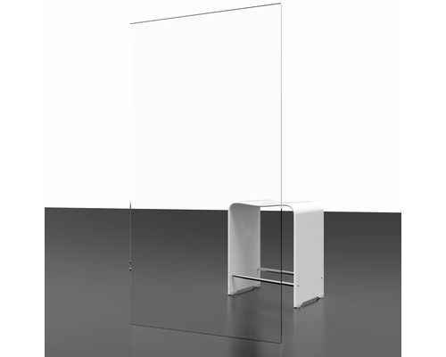 Douchedeur met zijpaneel, SCHULTE Trend 2.0 ExpressPlus profiel 90 x 90 cm, zwart, helder glas, vuilafstotende glascoating, omkeerbaar