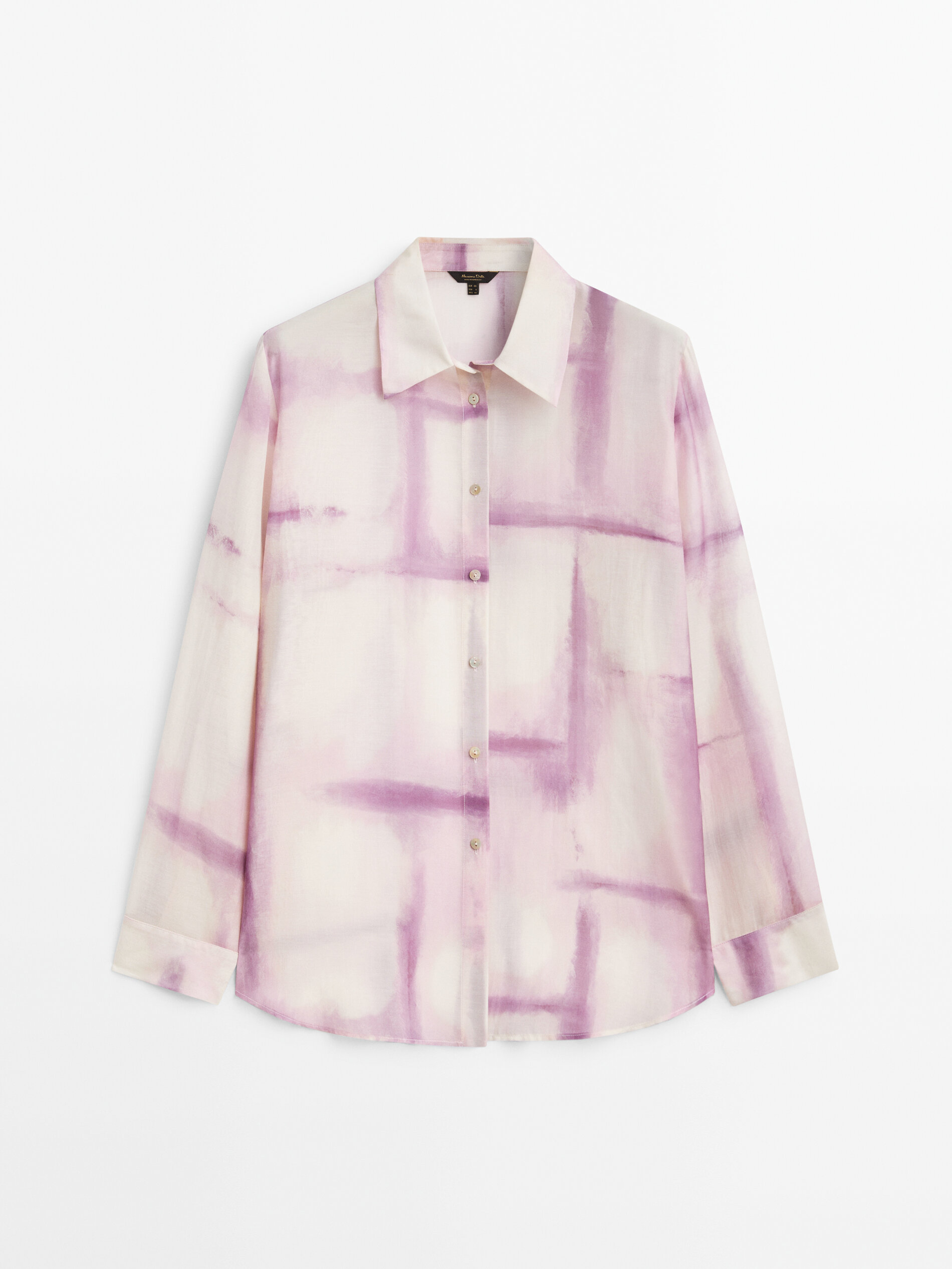 Camisa com estampa borrada - LILA