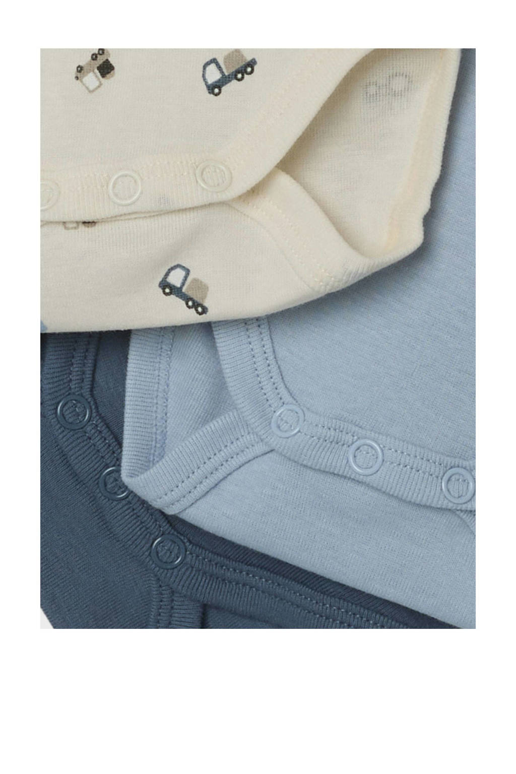 NAME IT romper NBMBODY - set van 3 blauw/ecru