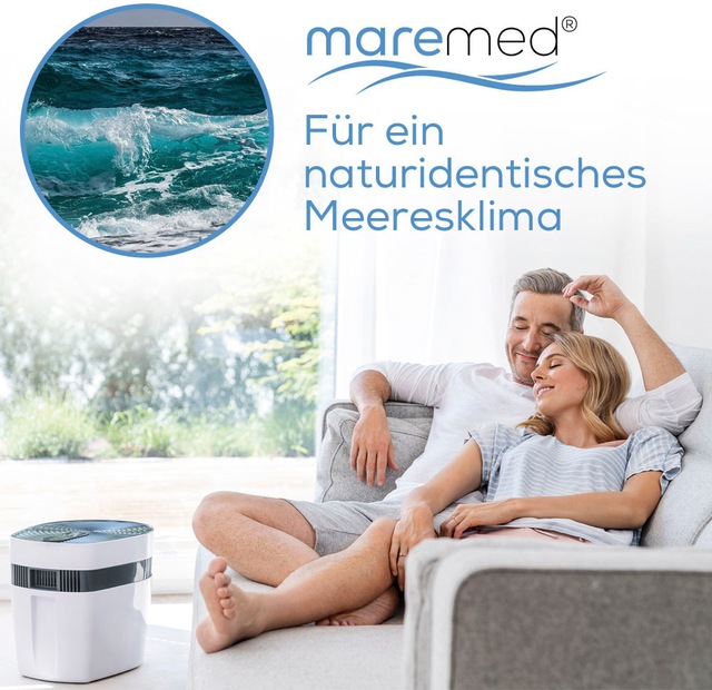 BEURER Kombigerät Luftbefeuchter und -reiniger »Maremed Meeresklimagerät, Kombiset mit Filter und Salz« für 50 qm Räume Simuliert Meeresklima für zuhause, mit Luftbefeuchtung und - reinigung