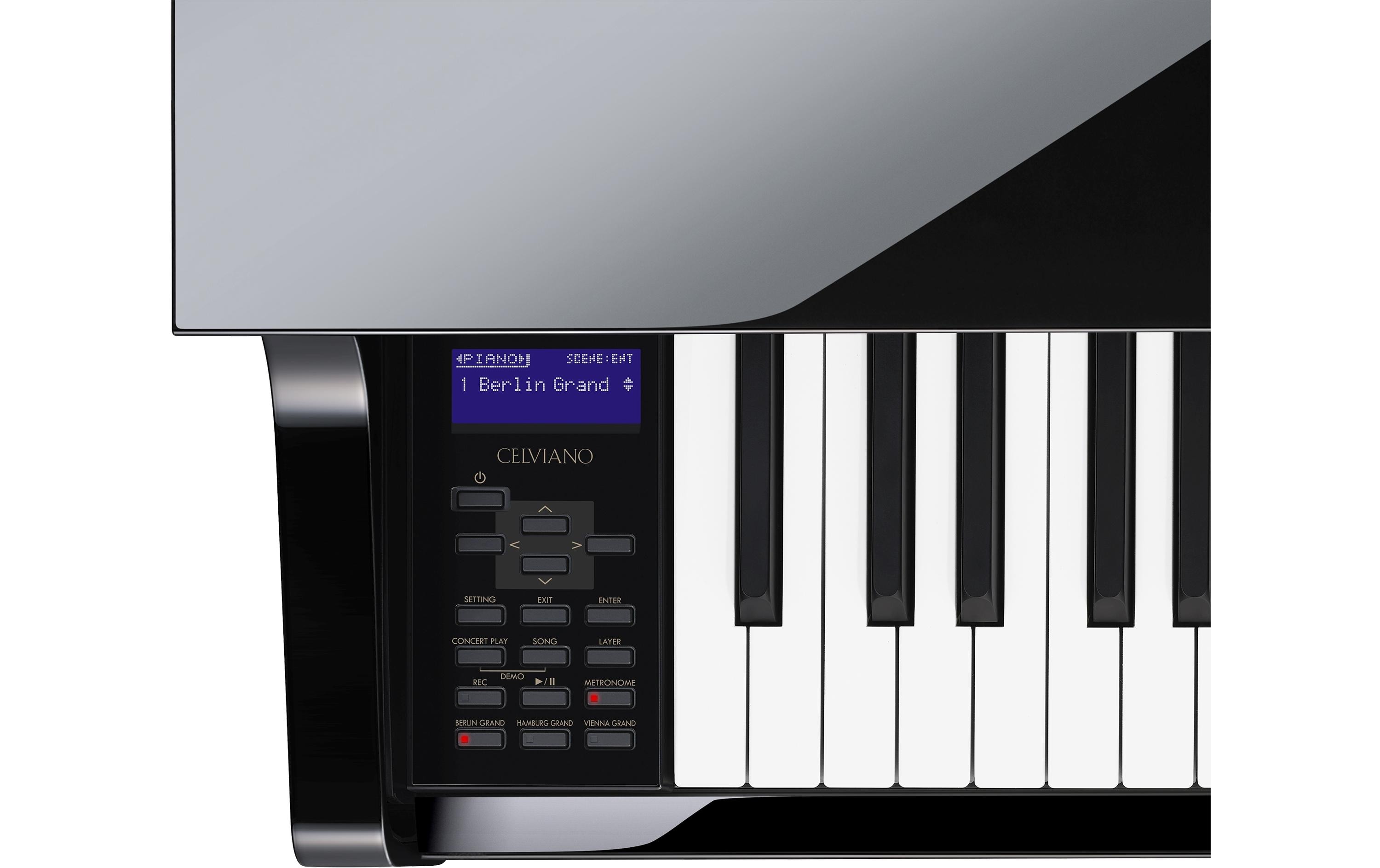 E-Piano CELVIANO Grand Hybrid GP-510BP Schwarz, poliert<br>E-Piano mit gewichtetem Natural-Grand-Hammer-Action-Keyboard mit 88 Tasten