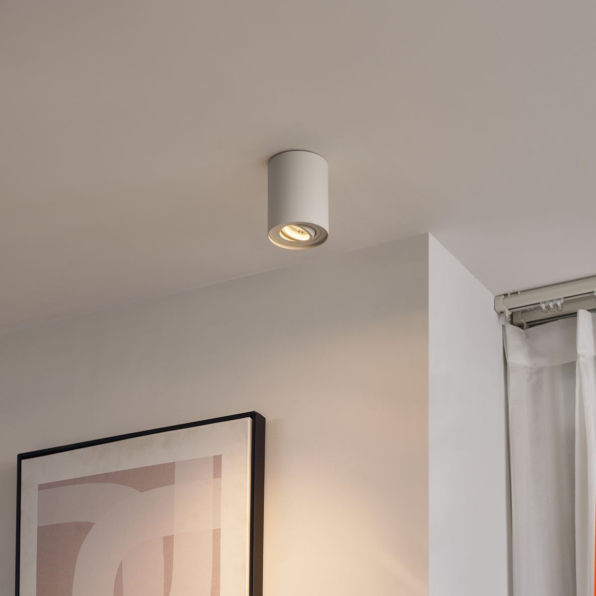 Moderne opbouwspot beige GU10 50mm draai- en kantelbaar - Rondoo Up