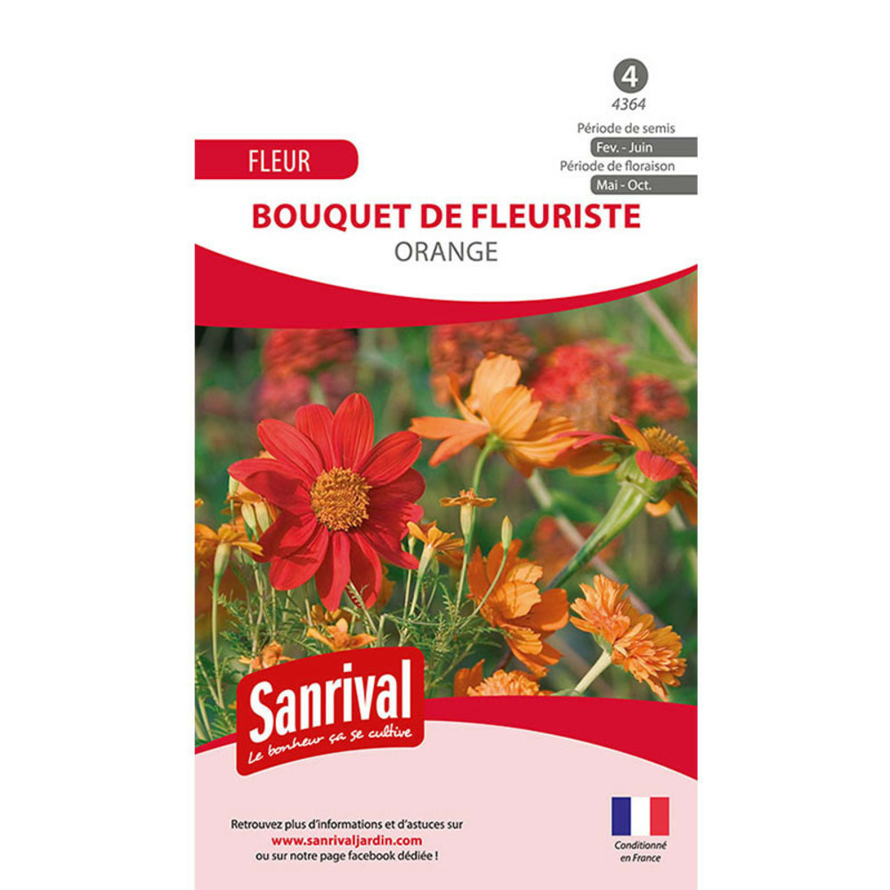 Mélange de graines de fleurs oranges