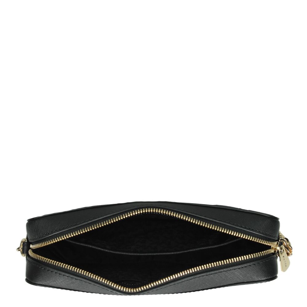 Michael Kors Jet Set Lg Crossbody Golden Chain Bag black