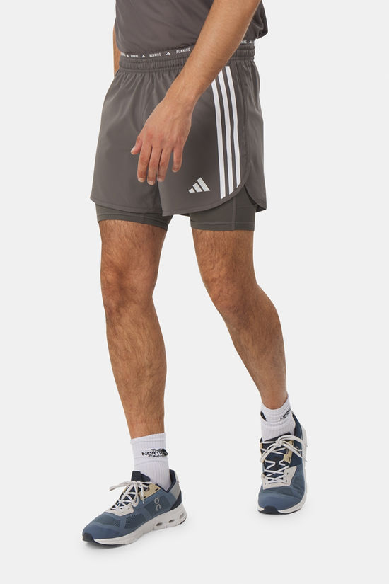 adidas adidas Own the Run 3-Stripes 2-in-1 Short