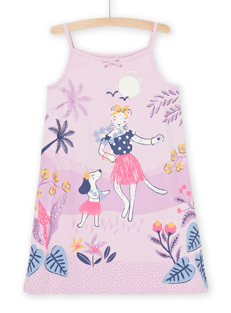Chemise de nuit à motif fleuri et animaux