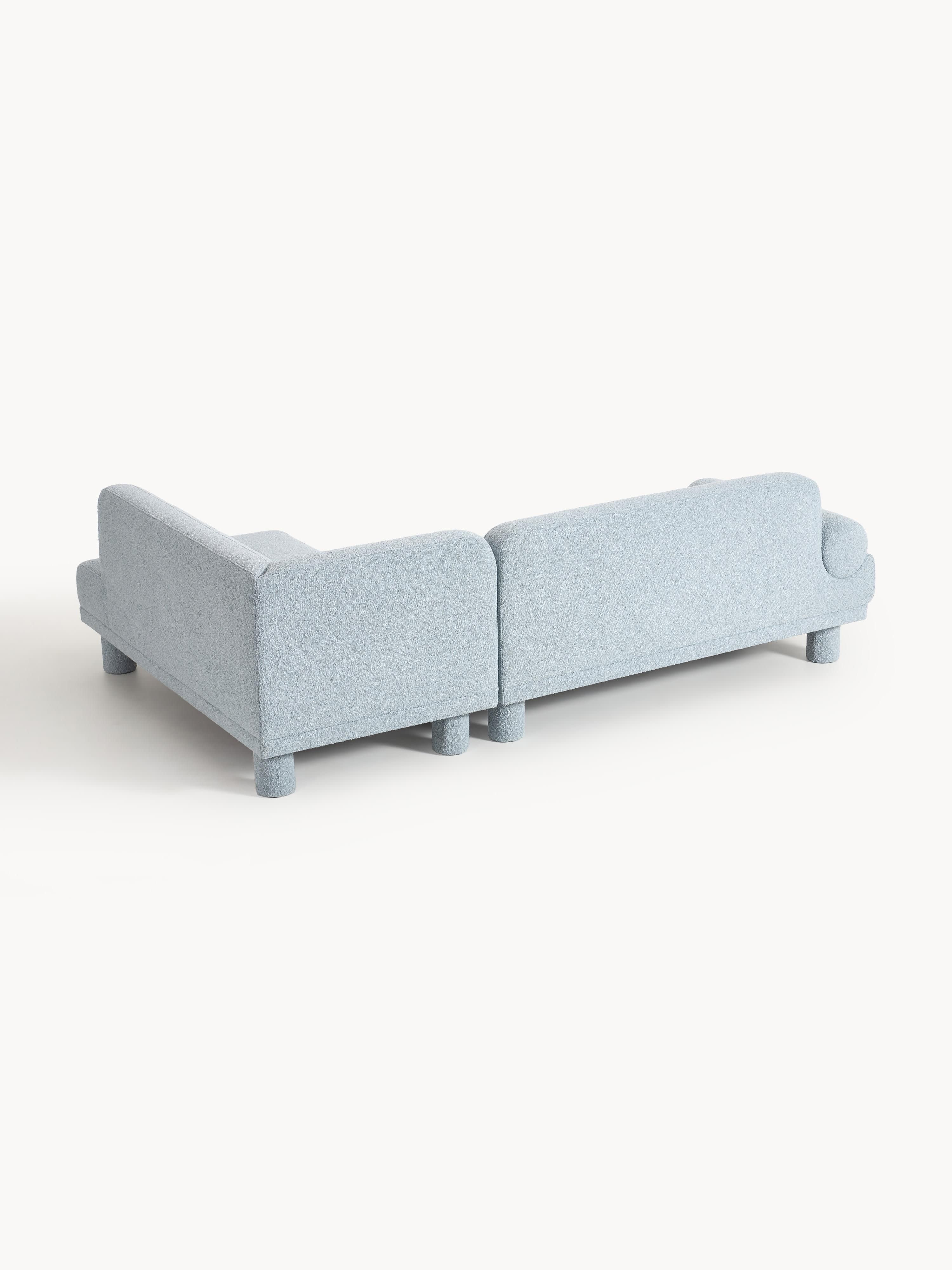 Bouclé hoekbank Lilo