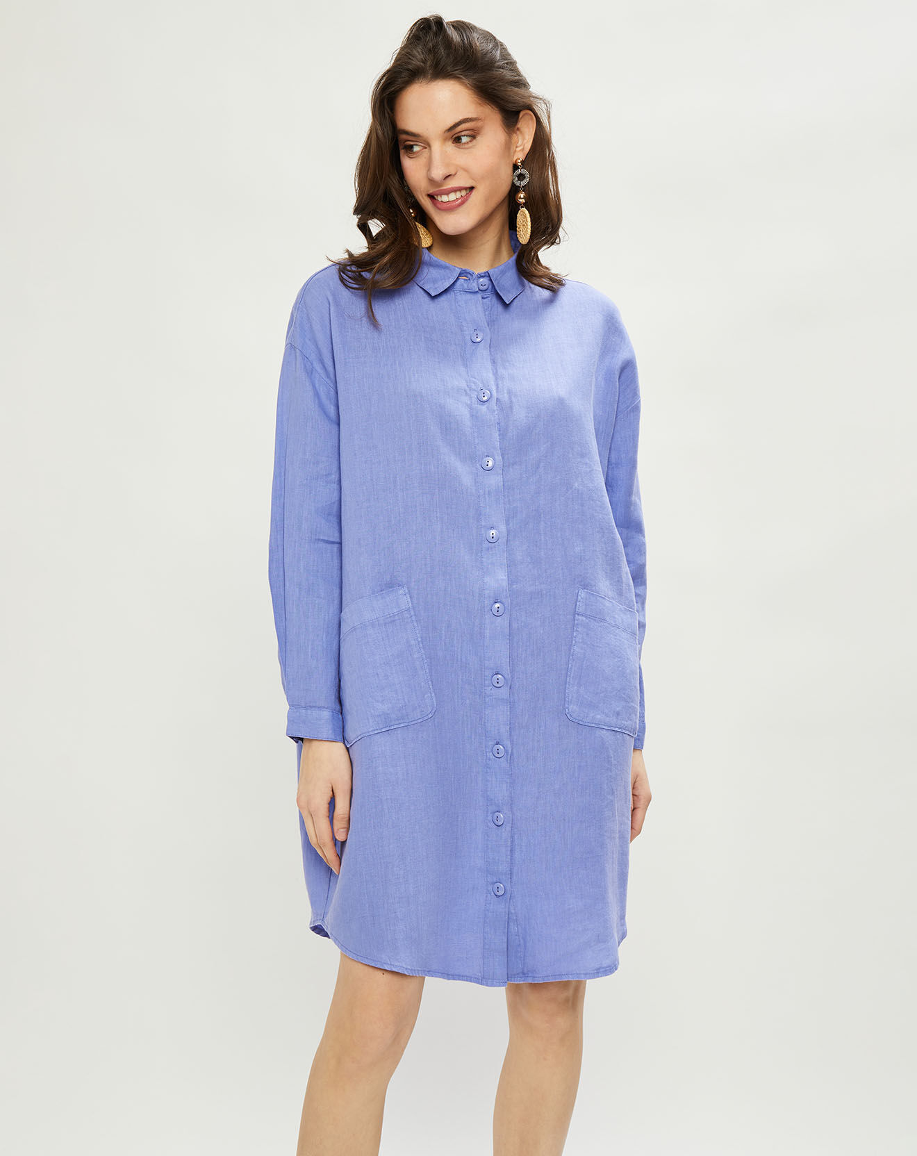 Harris Wilson Robe 100% Lin Caroline iris