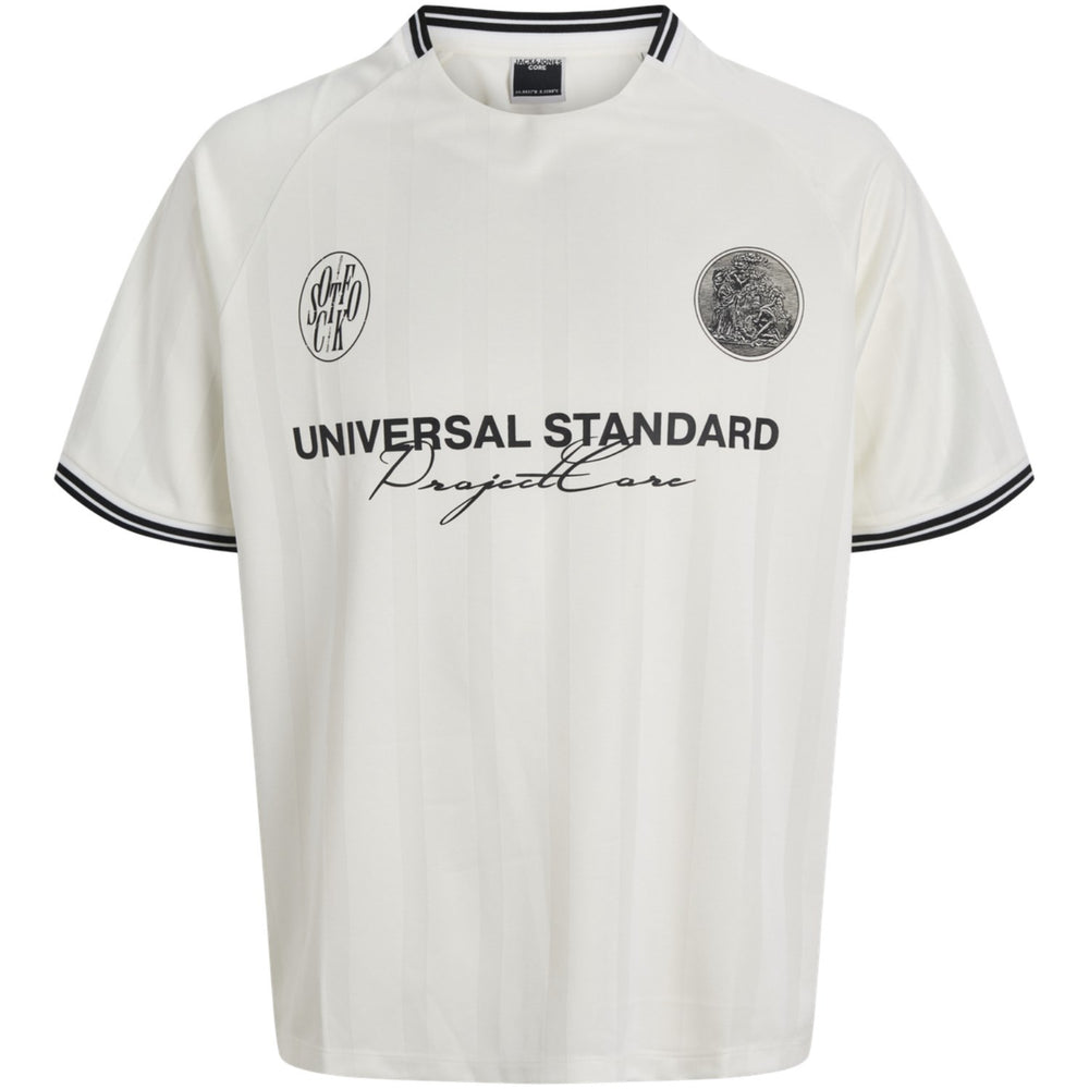 Køb Jack & Jones Junior Cloud Dancer Jcocover Retro Football Tee Ss Jnr