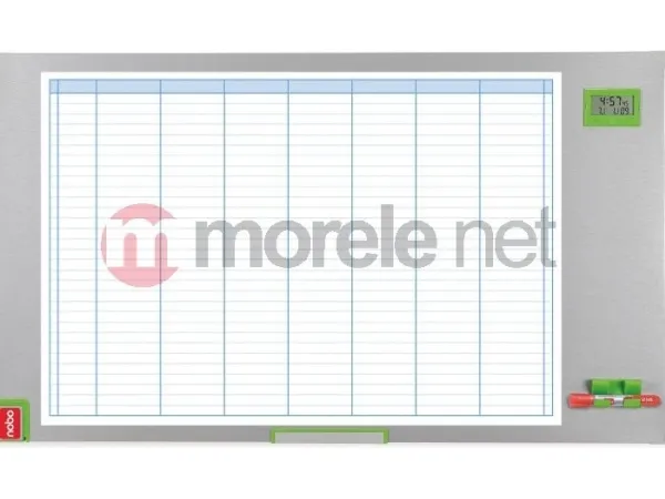 Nobo Performance Plus - Tørslette-planlæggertavle - ugentlig - 1035 x 600 mm - stål - magnetisk - sølv