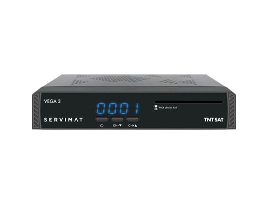 SERVIMAT - Décodeur satellite HD Vega 3 récepteur tv satellite full hd + carte d'accès tntsat...