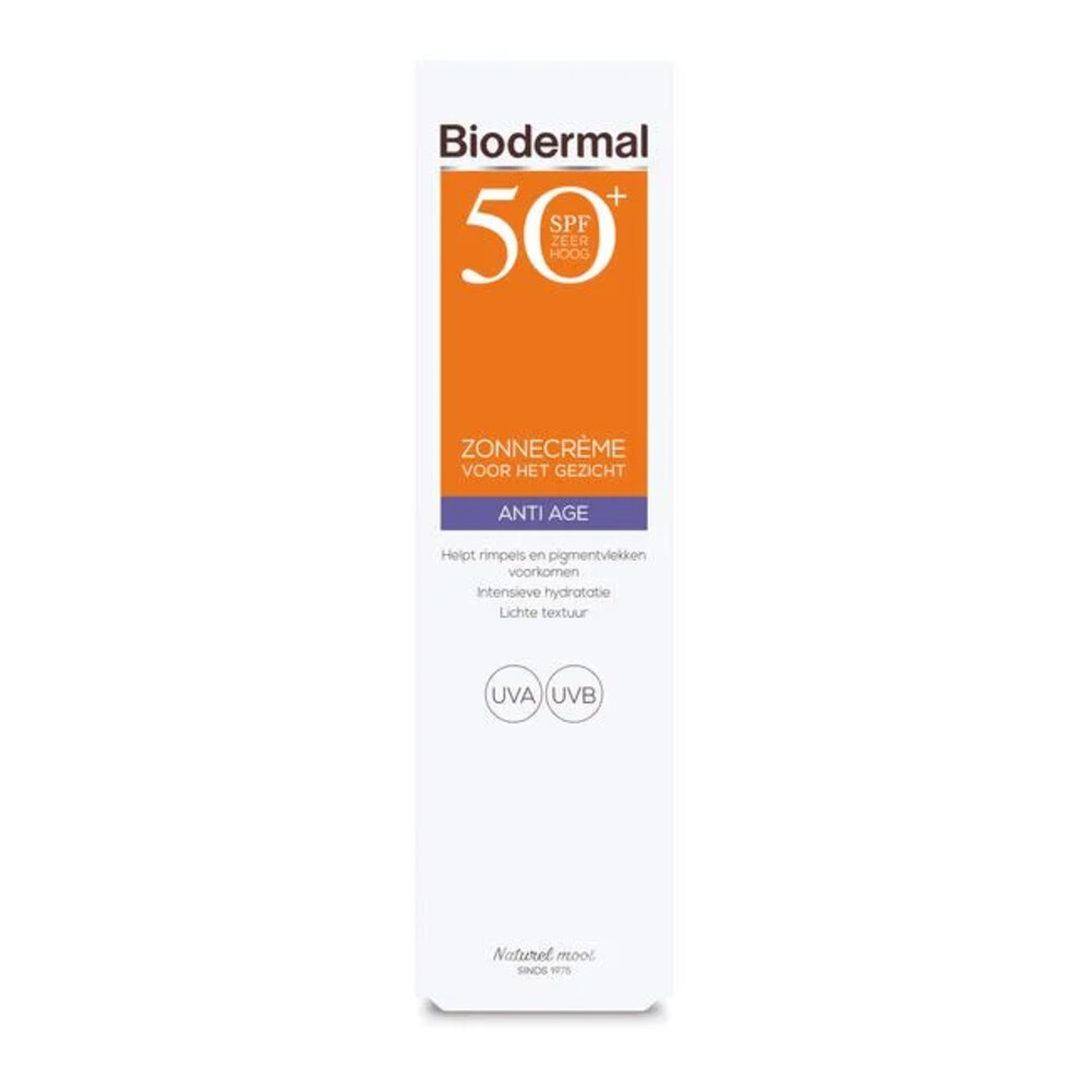 2x Biodermal Zonnecreme Gezicht Anti Age SPF 50+40 ml