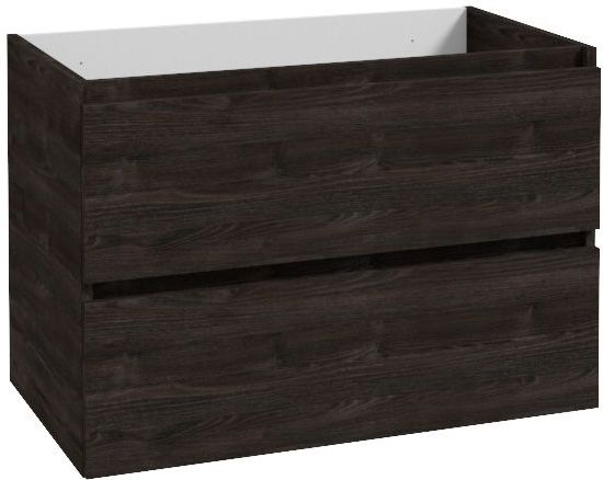 Fontana - Elena - Badkamermeubel - Kasteel Bruin - 80 cm - Met Solid Surface Wastafel - 1 Kraangat