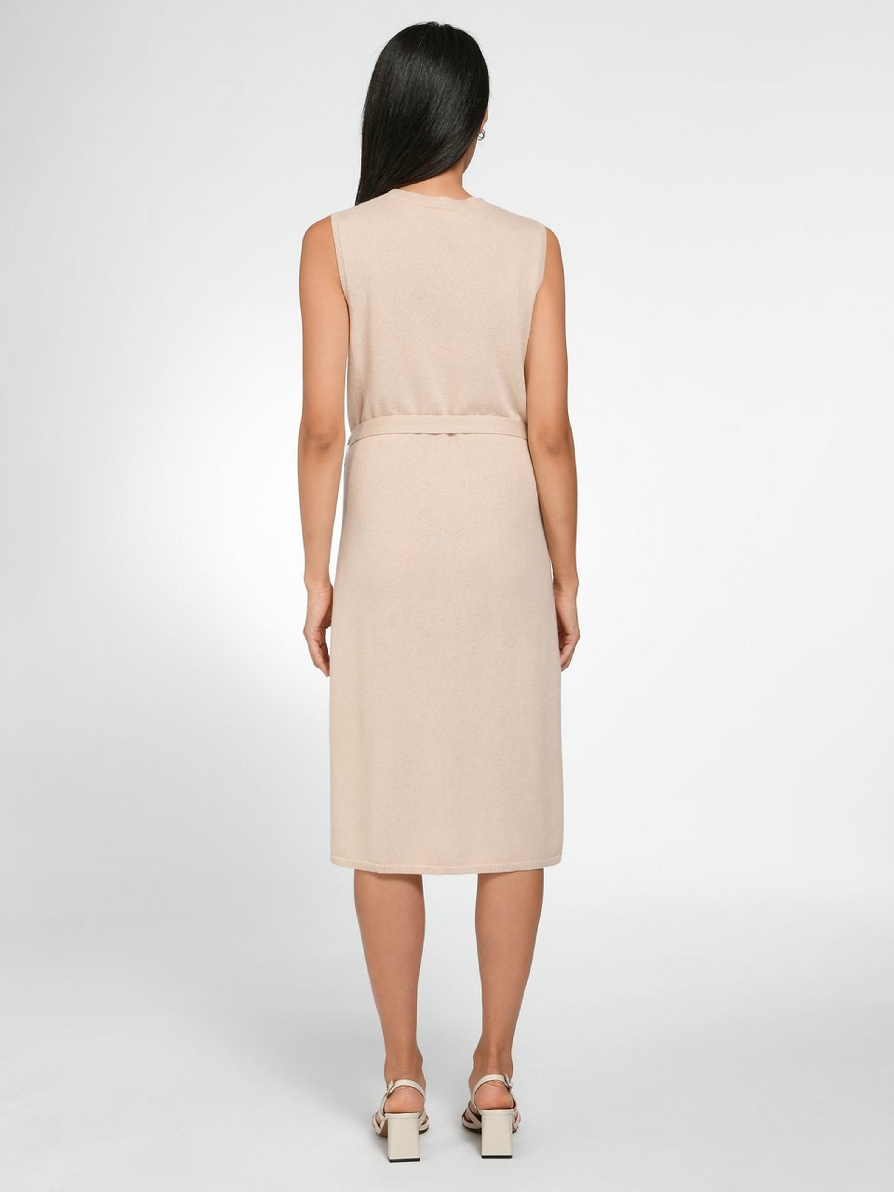Ärmelloses Strickkleid aus Schurwolle und Kaschmir