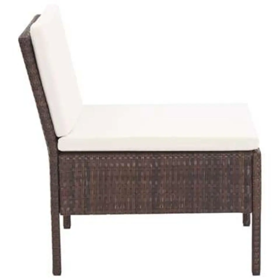 vidaXL - Tuin Loungeset - Bruin - Poly rattan