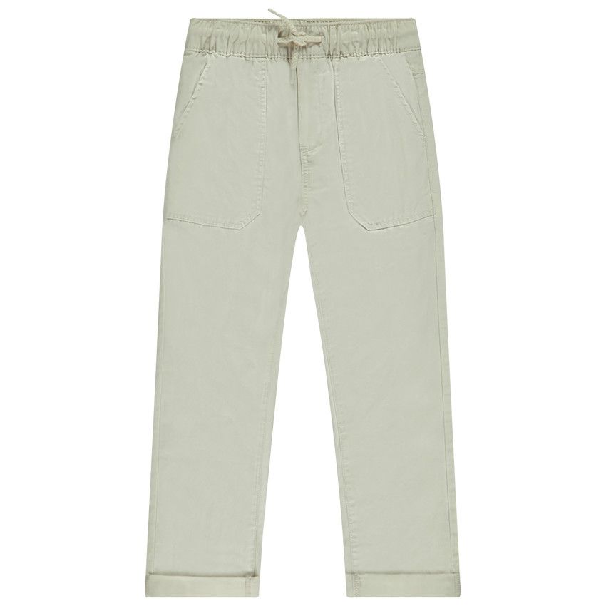 Pantalon uni en toile pour garçon - Ecru