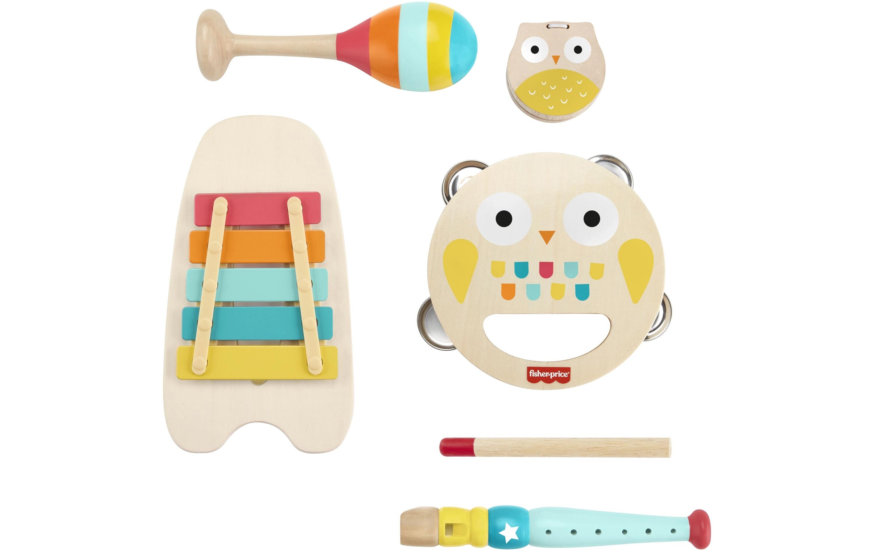 Musik-Set aus HolzNachhaltiges Geschenkset mit Musikinstrumenten