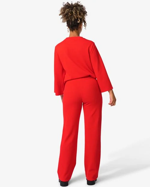 pantalon femme Kacey structuré rouge