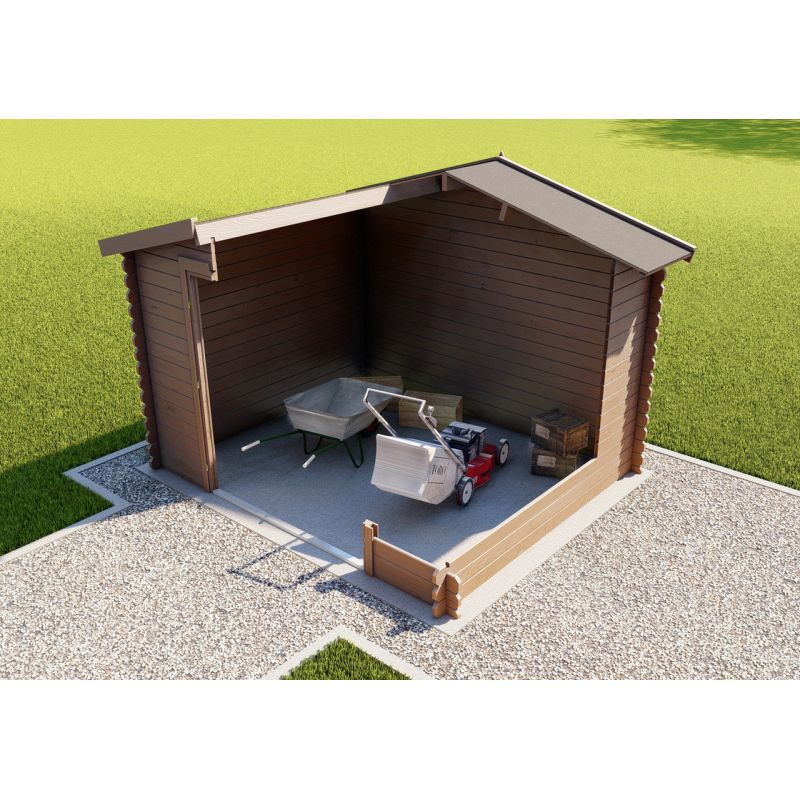 Abri de jardin megeve de 9,3 m² en bois de pin ép. 28 mm traité autoclave