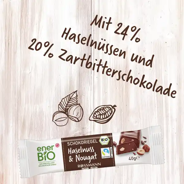 Schokoriegel Haselnuss & Nougat