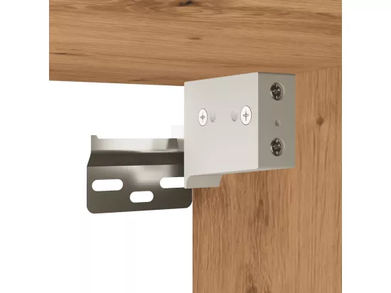 Armoire d'évier chêne artisanal 90x38,5x45 cm bois d'ingénierie