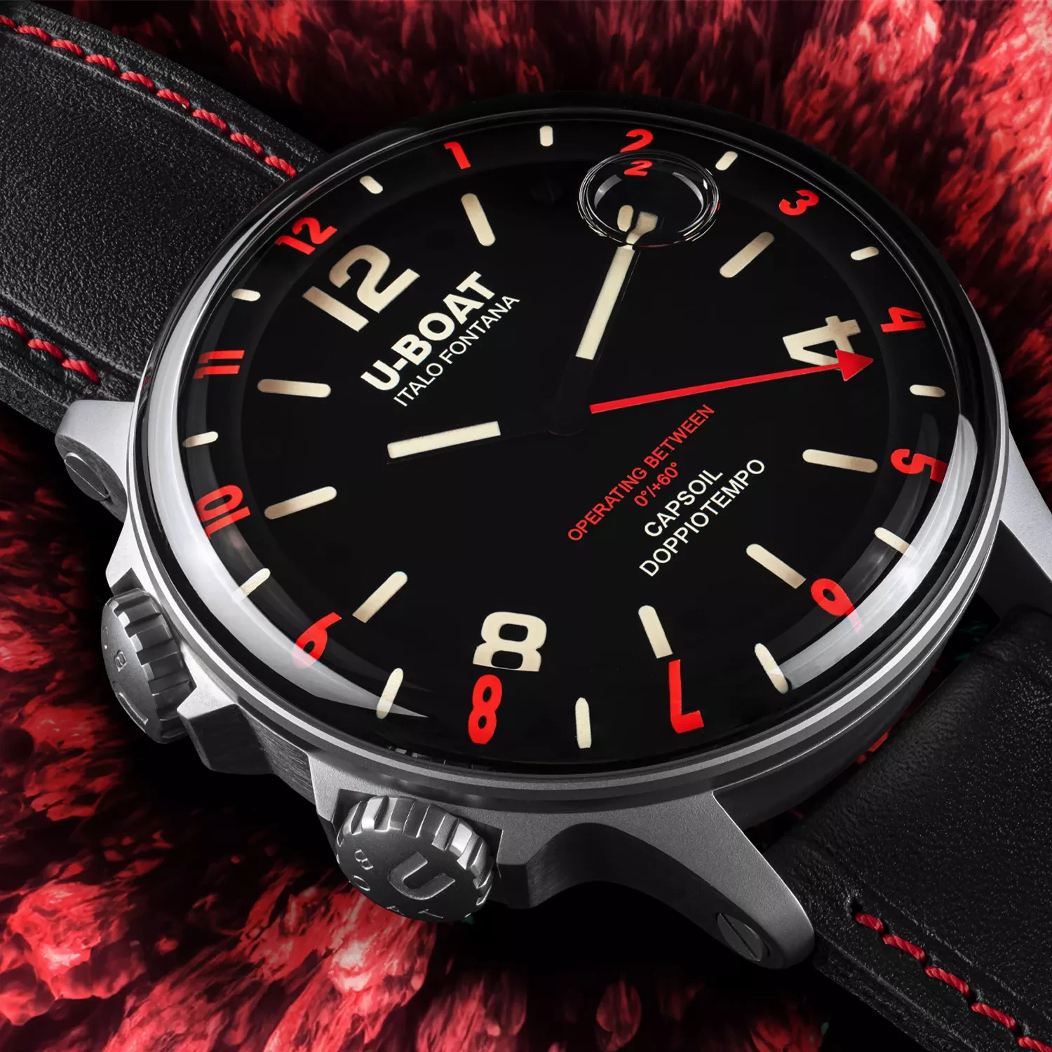 U-BOAT Capsoil Doppiotempo 55 SS Red Rehaut U9674