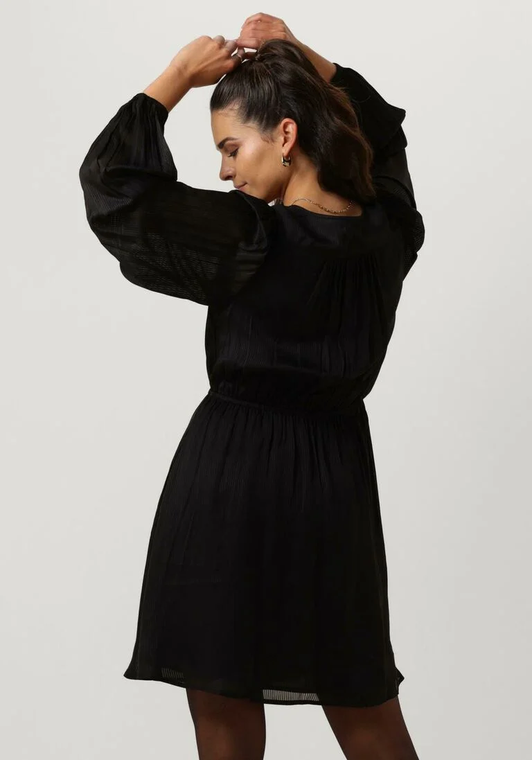 SCOTCH & SODA zwarte scotch & soda mini jurk balloon sleeve mini dress