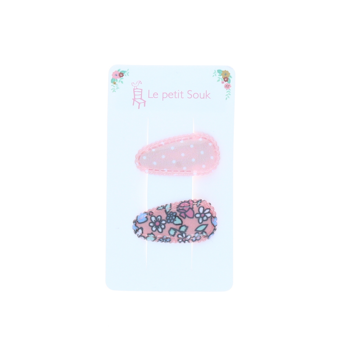 Lot de 2 petites barrettes roses Le petit Souk