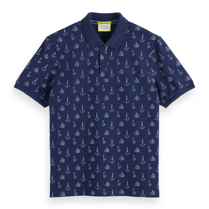 Scotch & Soda Mini Allover Print Polo Heren