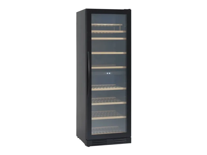 Scandomestic SV 124 B Premium Collection - Vinkøleskab - 2 Zoner - bredde: 59.5 cm - dybde: 72.5 cm - højde: 176.4 cm - 416 liter - sort - Optil 126 flasker