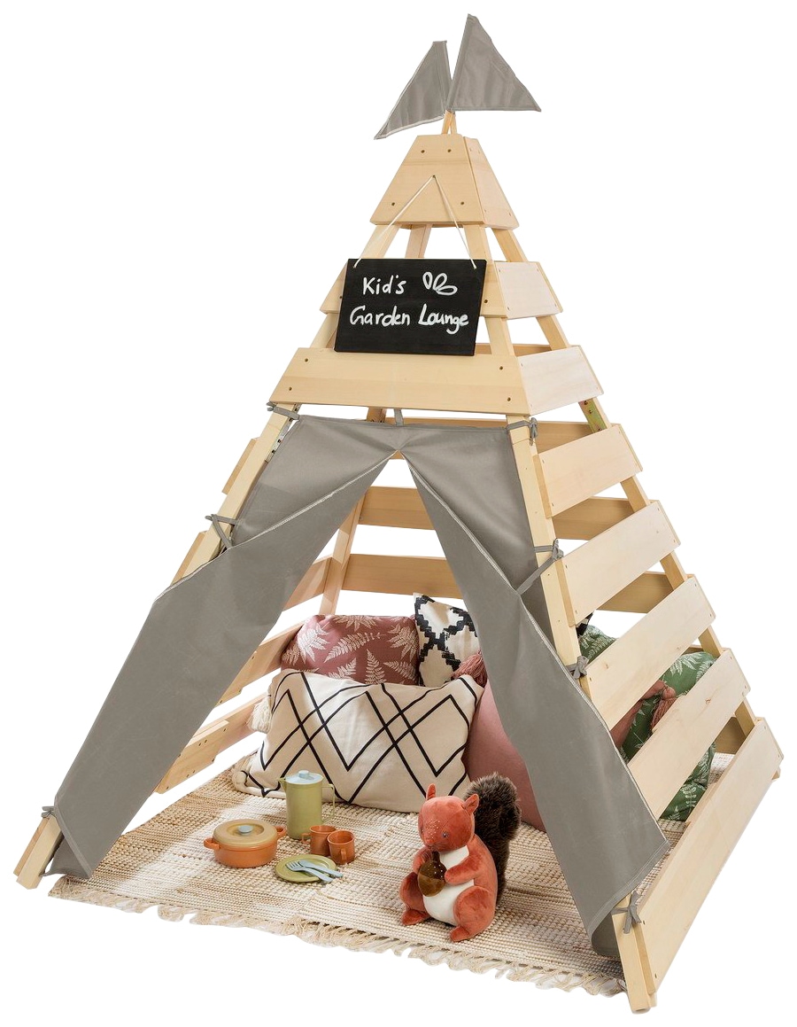 MUDDY BUDDY® Spielhaus »Tipi-Zelt Dreamer« Holzschutz vorbehandelt, BxTxH: 135x135x170 cm, FSC® - schützt Wald