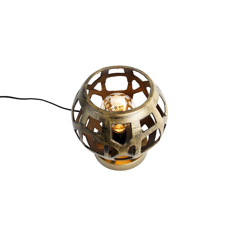 Industriële tafellamp antiek goud - Bobby