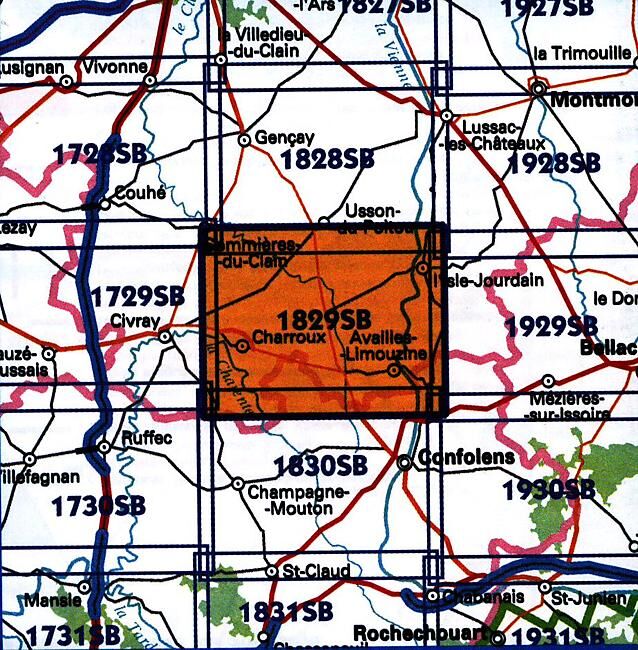 IGN - 1829 SB L ISLE JOURDAIN 1 25 000