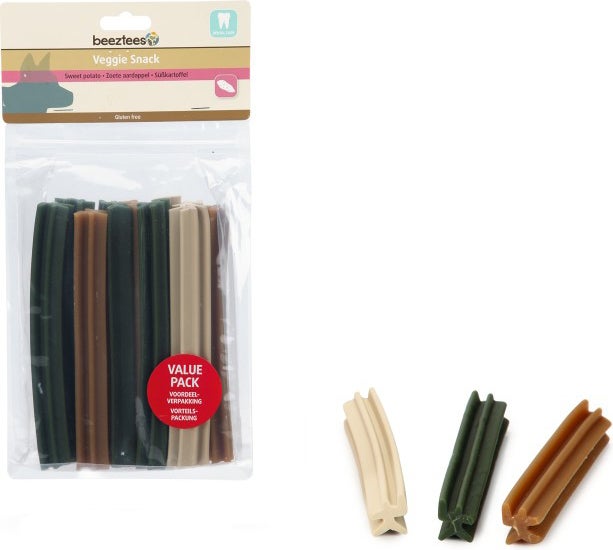 Beeztees hondensnack veggie staaf mix 18 cm 500 g