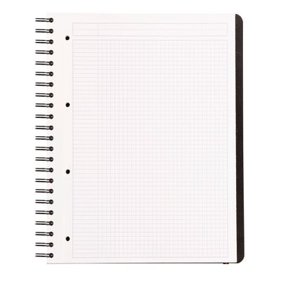 RhodiActive Probook - Cahier A4+ (22,5 x 29,7 cm) - 160 pages - petits carreaux (5x5 mm) - noir