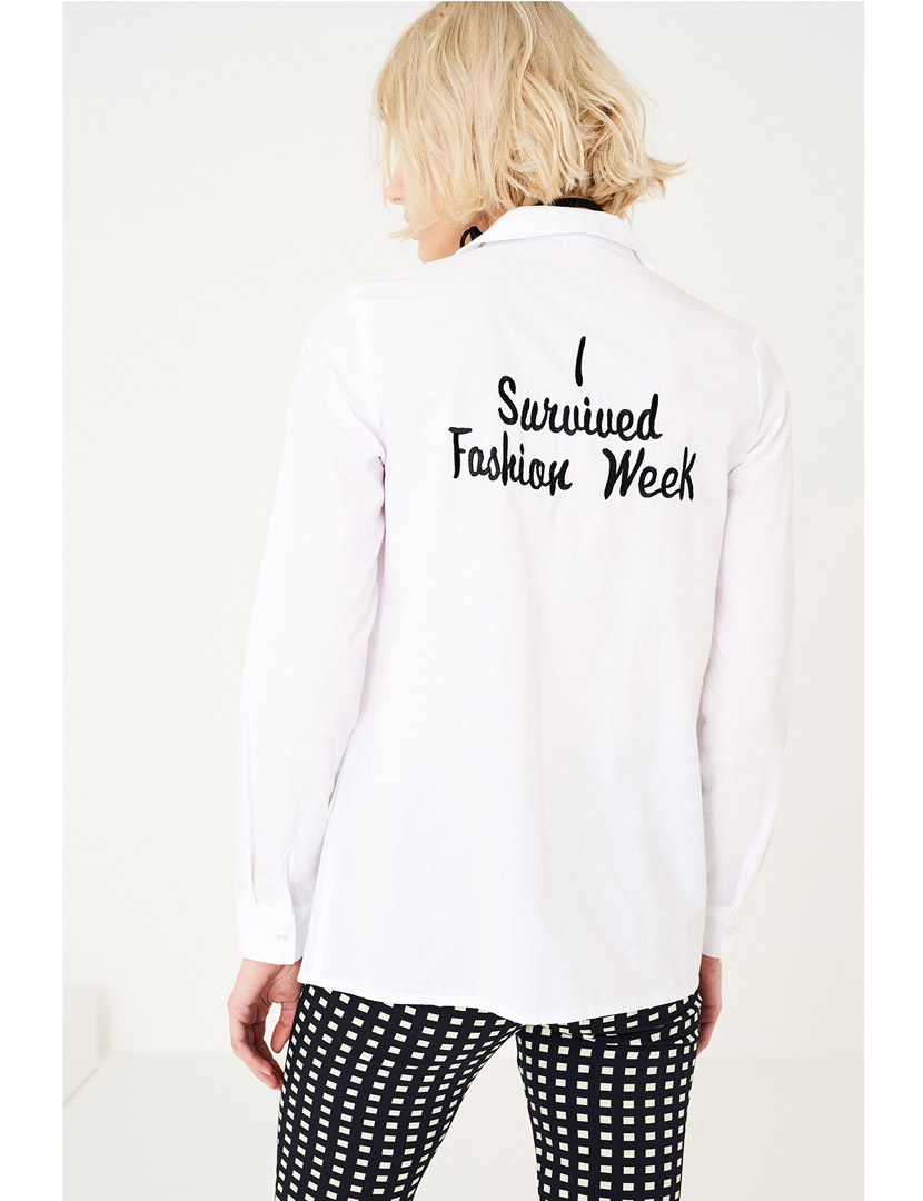 Lettering Shirt White Back