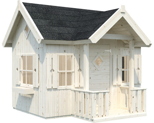 Palmako speelhuis 233 x 157 x 219 cm, hout, terras, raam, deur, vloer, bloembak