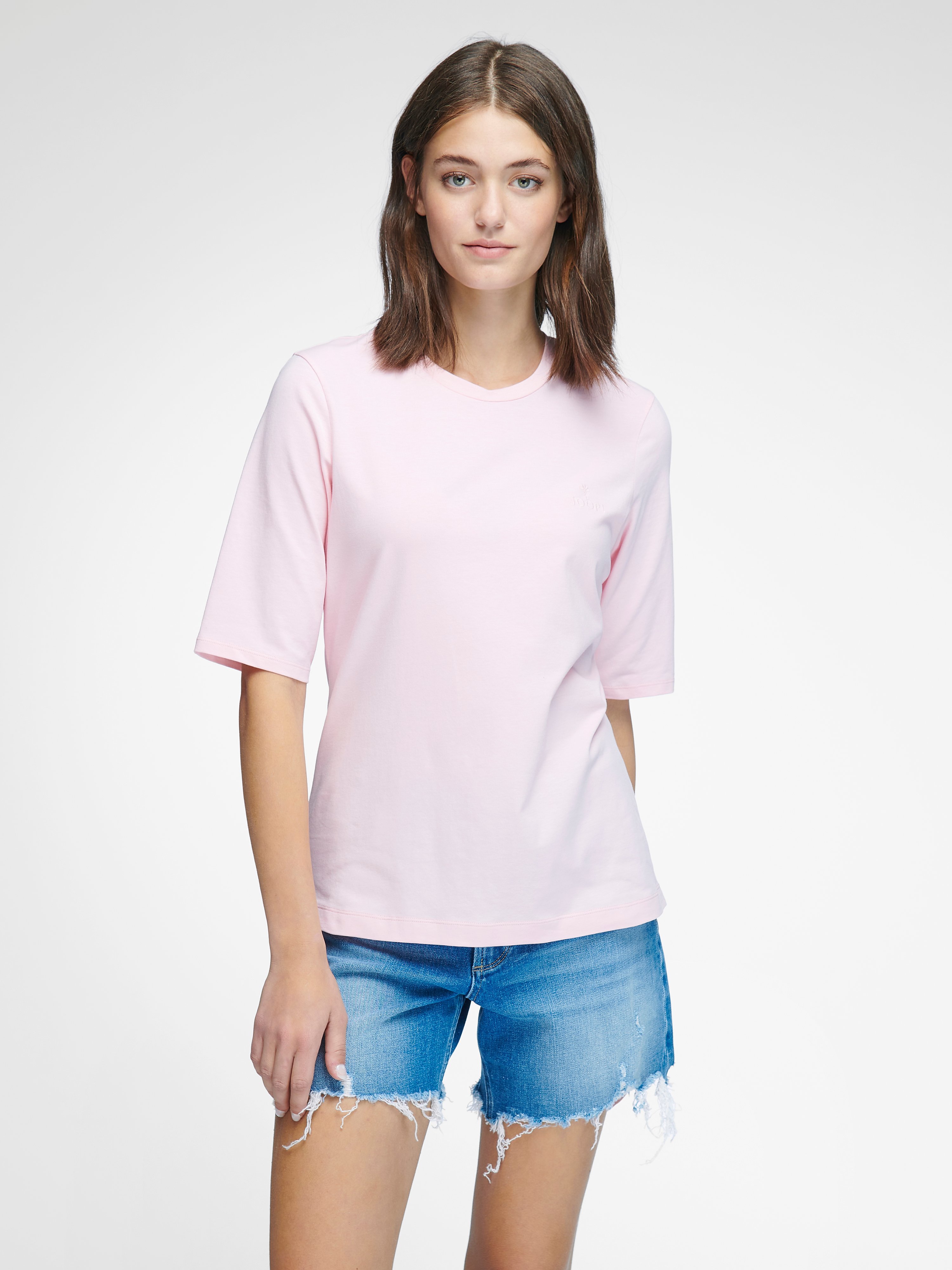 Rundhals-Shirt mit 1/2-Arm