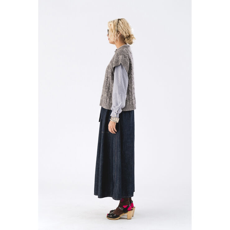 Lollys Laundry FinnLL Vest SL Light grey melange