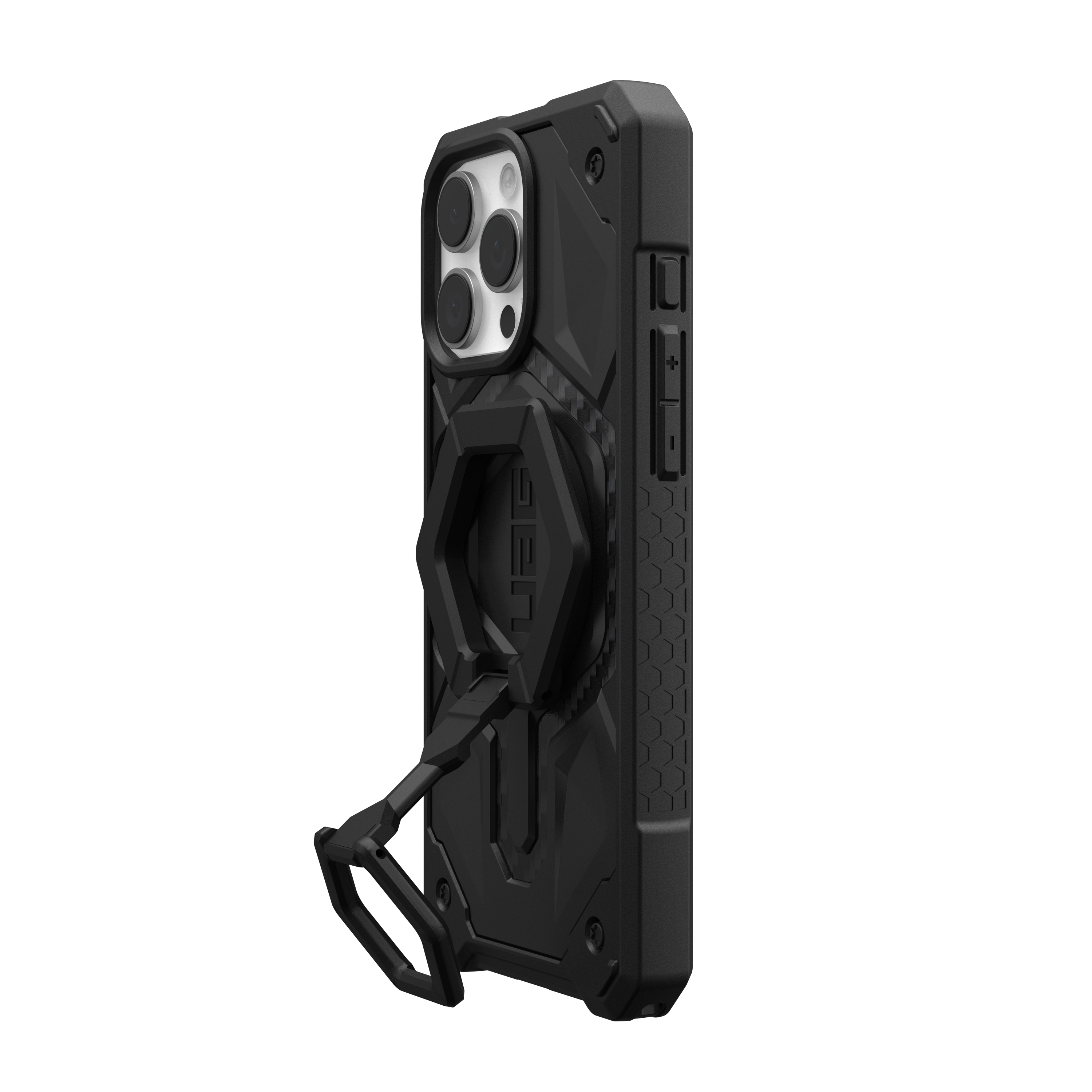iPhone 16 Pro Max MagSafe Schutzhülle Monarch Pro   Magnetische Finger Griff Ring Halterung (1144571BV01) - Carbon Fiber