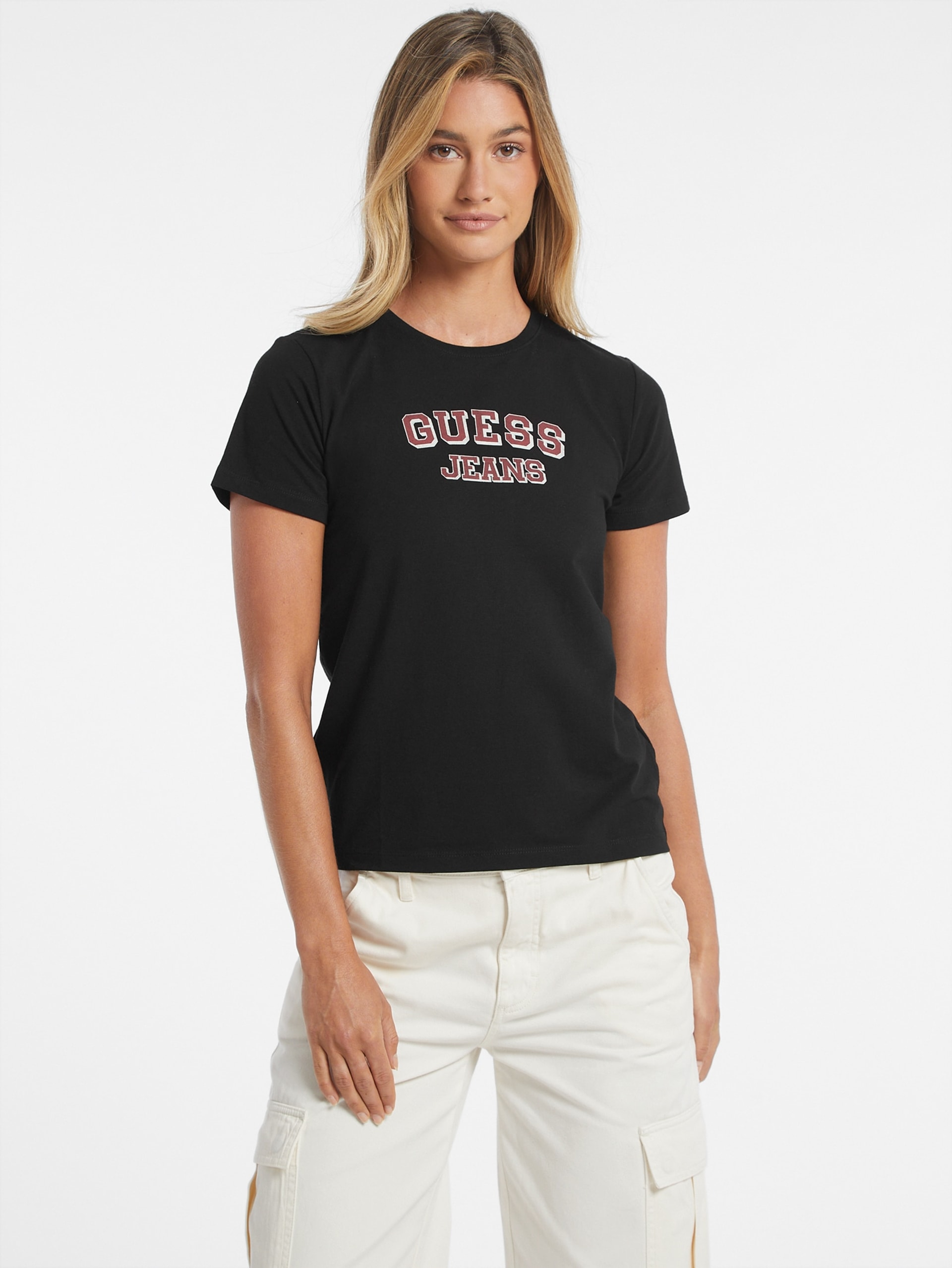 Camiseta regular com logo em dois tons