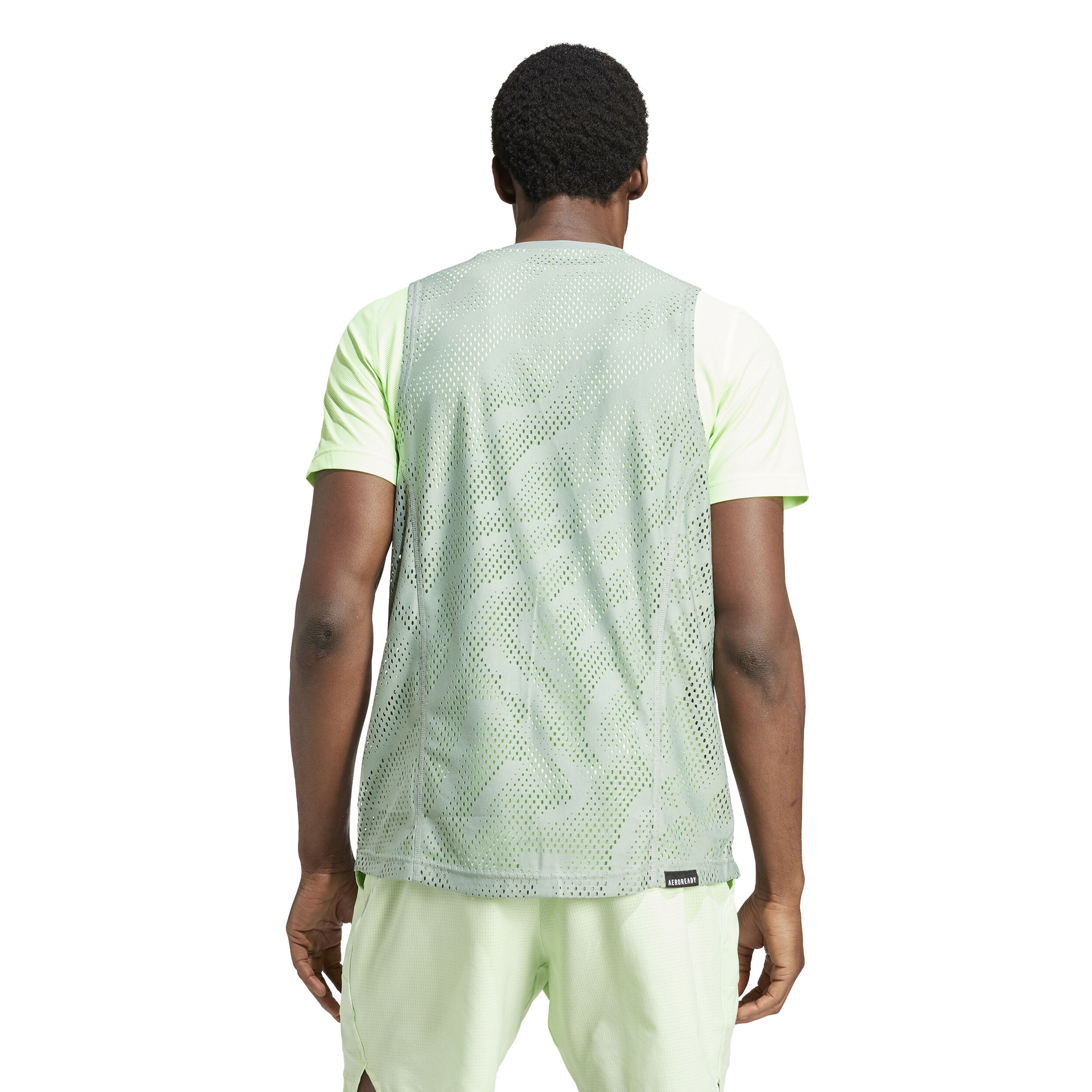 adidas Mesh Pro T-shirt Hommes - Vert Clair , Jaune Lemon