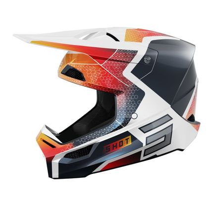 Casque cross Shot FURIOUS KID - PHASER - Bleu / Rouge