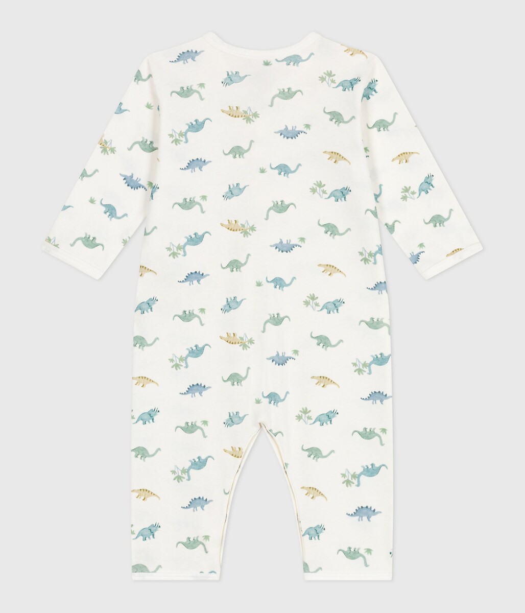 PETIT BATEAU<br>Pijama de algodão sem pés, motivo de dinossauro