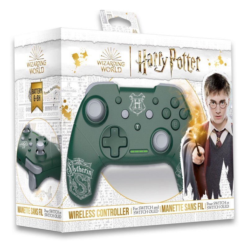 Trade Invaders Harry Potter Wireless Controller Green for Switch with 1M cable - Slytherin