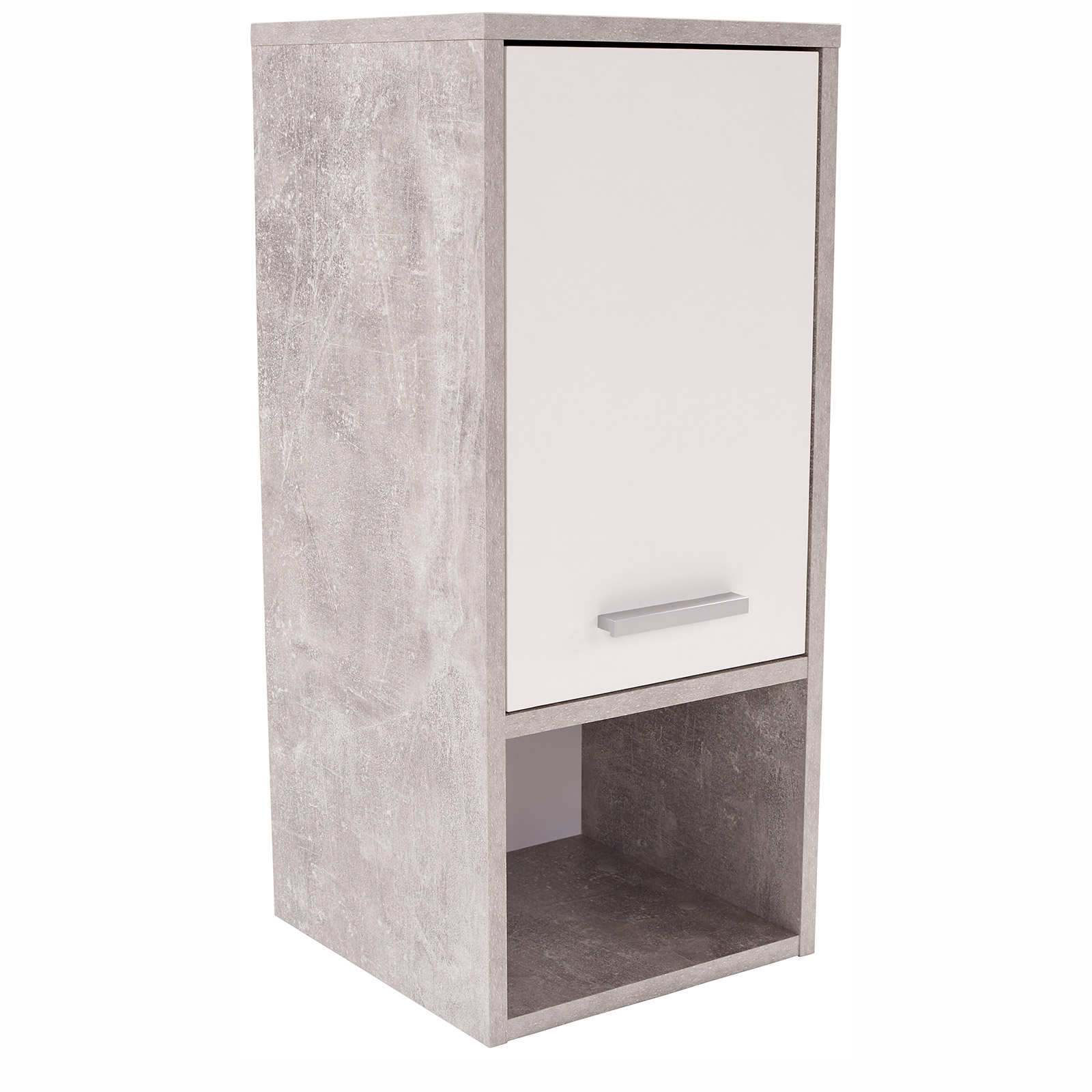 Hängeschrank - weiß-Betonoptik - 68 cm hoch