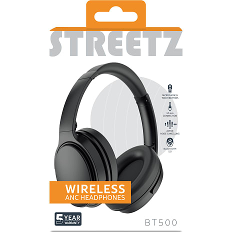 STREETZ BT500 trådløse on-ear høretelefoner - sort