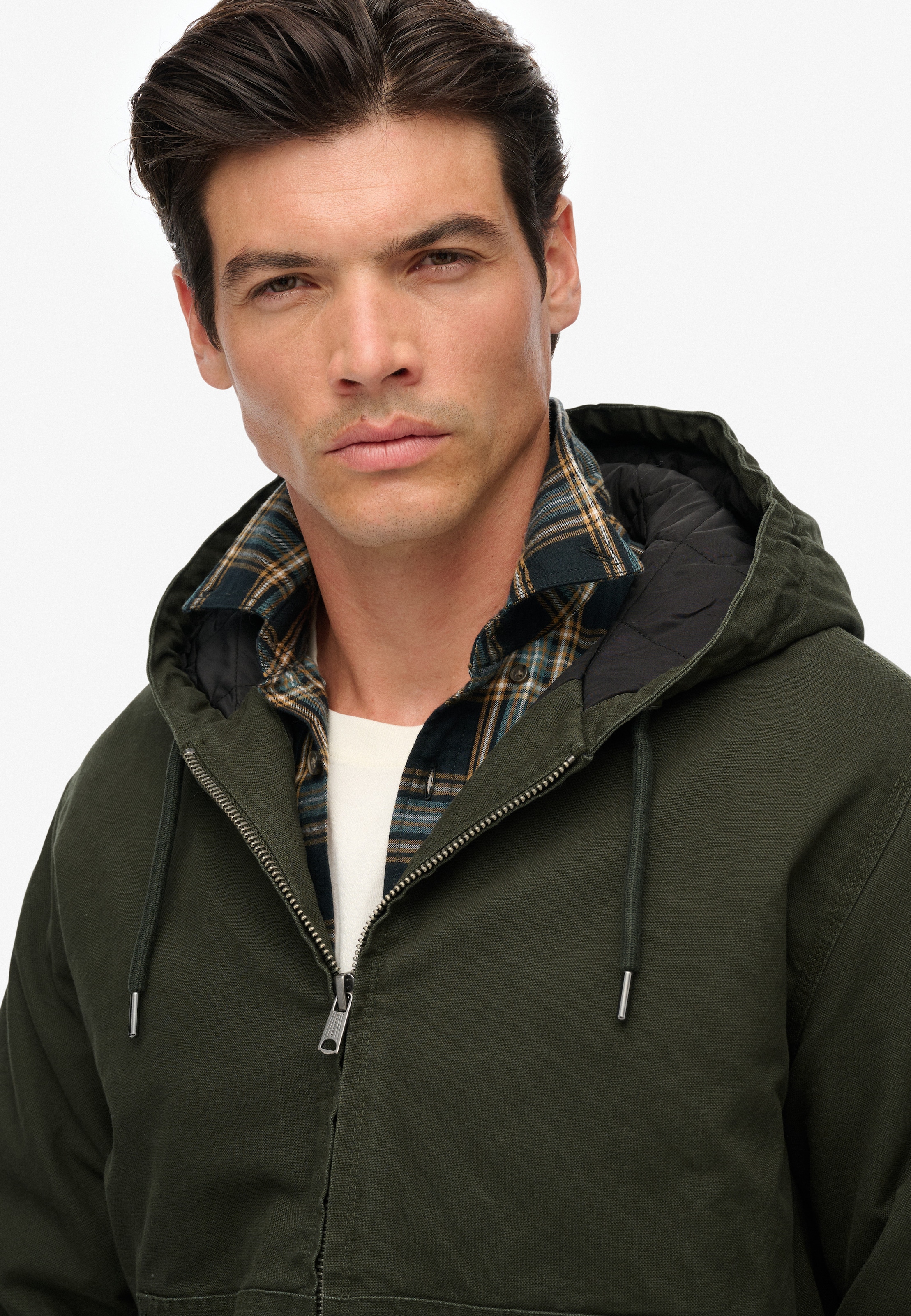 Superdry Parka »CANVAS SURPLUS HOODED JKT« mit Kapuze