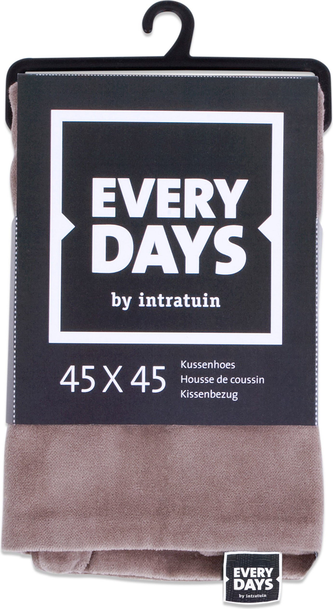 Everydays kussenhoes Fluweel taupe 45 x 45 cm