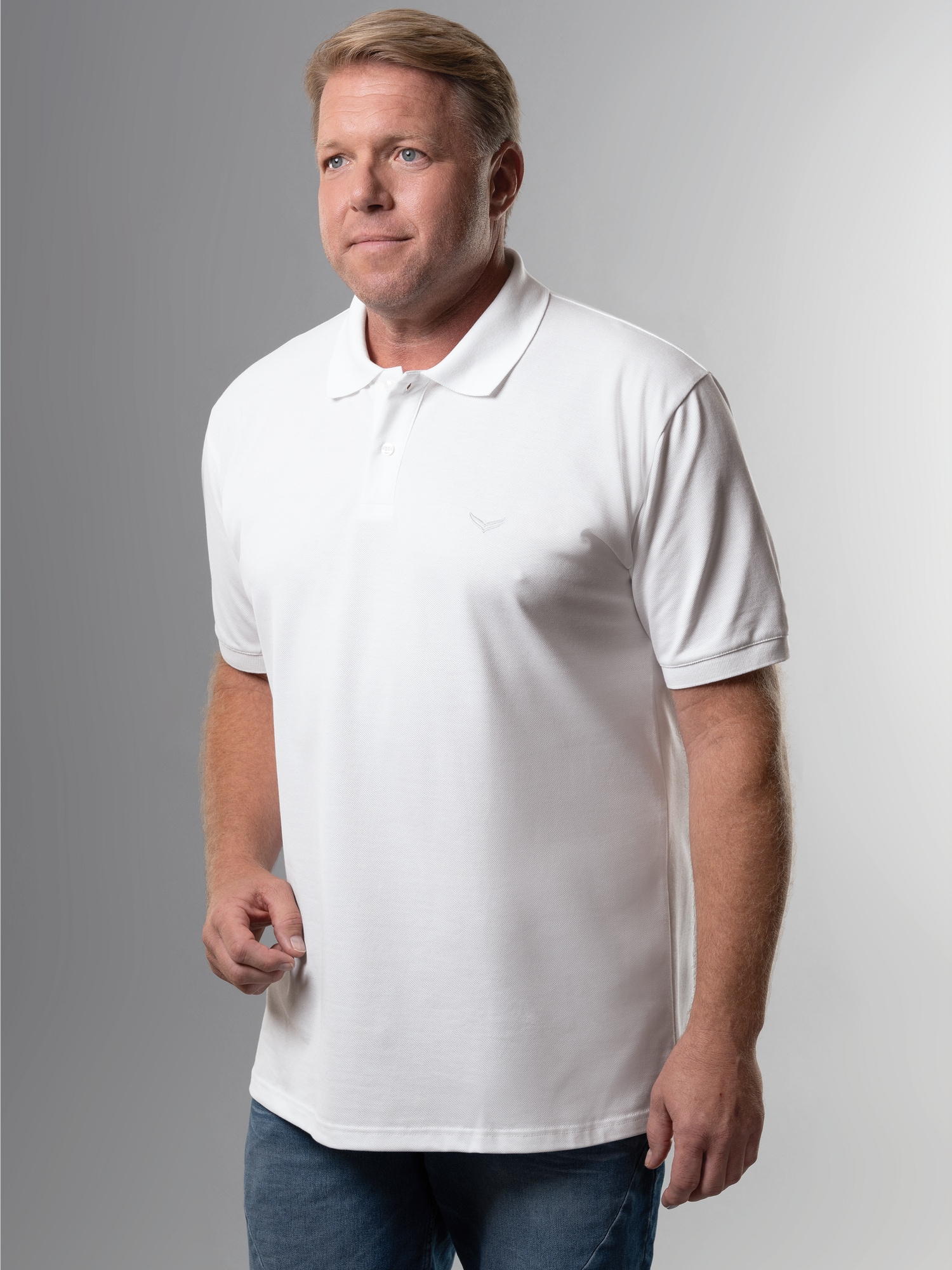 Poloshirt DELUXE Piqué Weiss